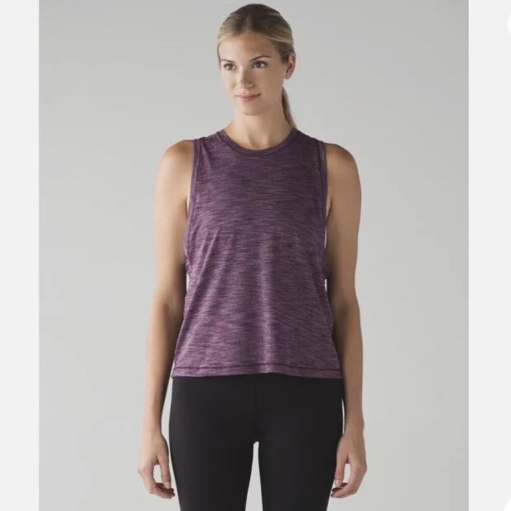 Lululemon Cardio Squad Tank II in Heathered Plum Size S